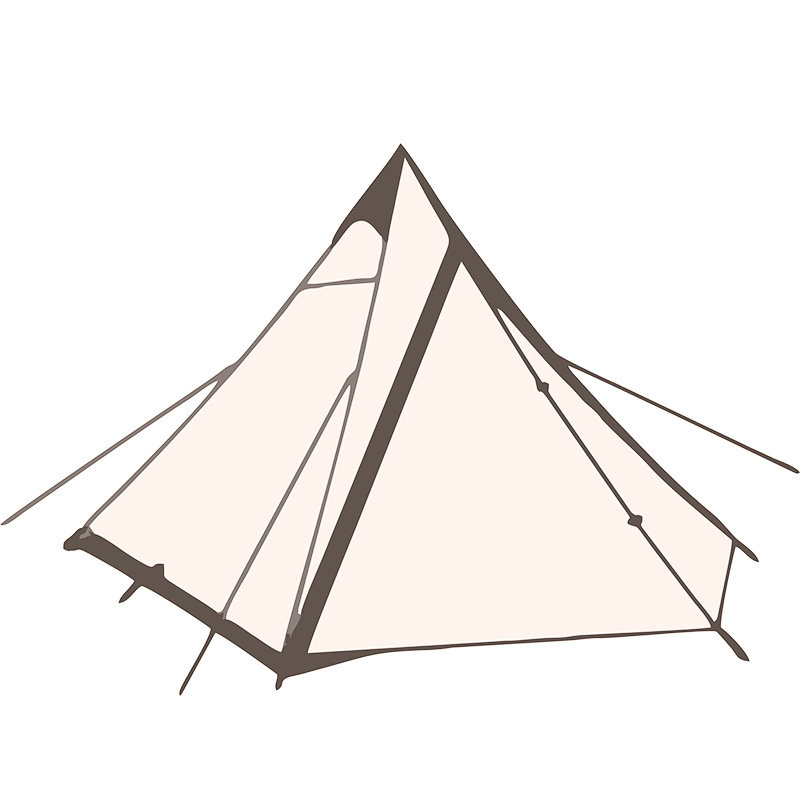 Lett indisk camping regnisolert pyramidtelt