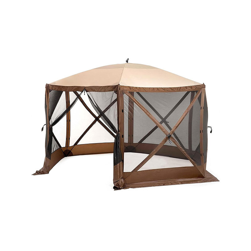 Hexagon campingskjermhus og rom