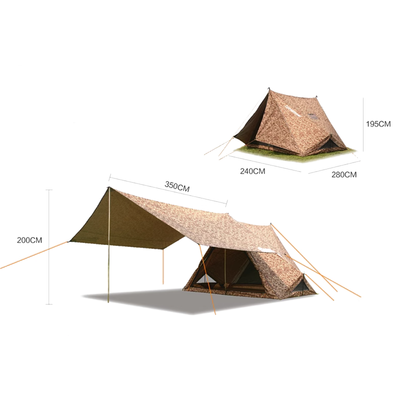 Utendørs kamuflasje campingtelt